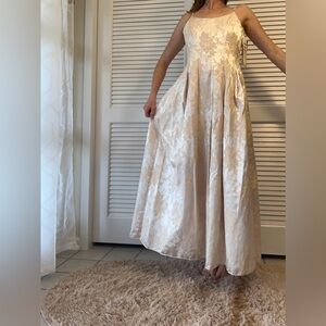 Vintage 90s Scott McClintock Light Pink Floral Formal Dress NWT Deadstock